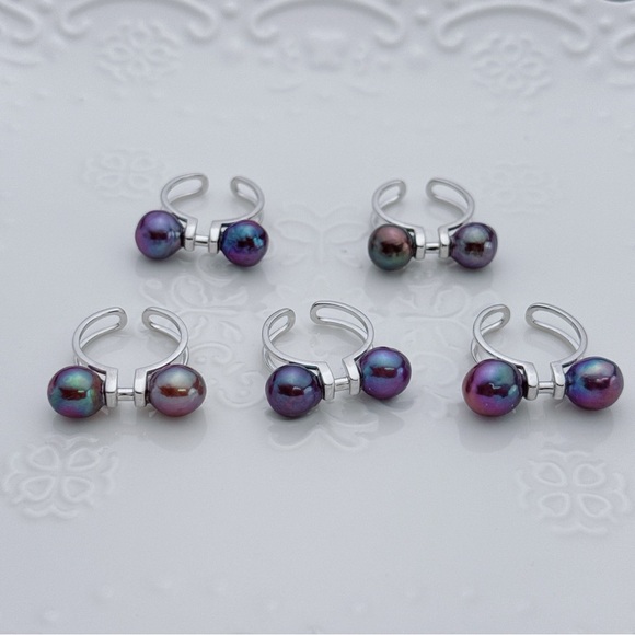 Jewelry - R18 S925 Freshwater Baroque  Pearl Open top Ring